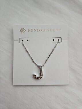 Silver Kendra Scott Letter J Necklace